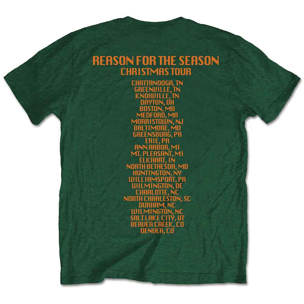 The Beach Boys Unisex T-Shirt: Xmas Album (Green) (Back Print)