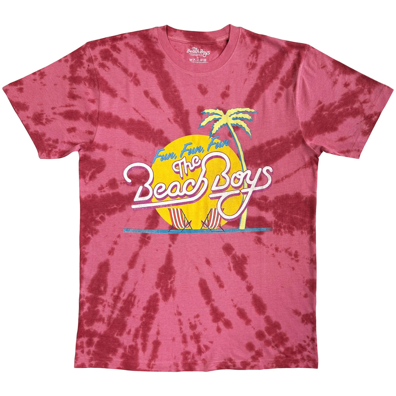 The Beach Boys Unisex T-Shirt: Fun, Fun, Fun (Red) (Wash Collection)