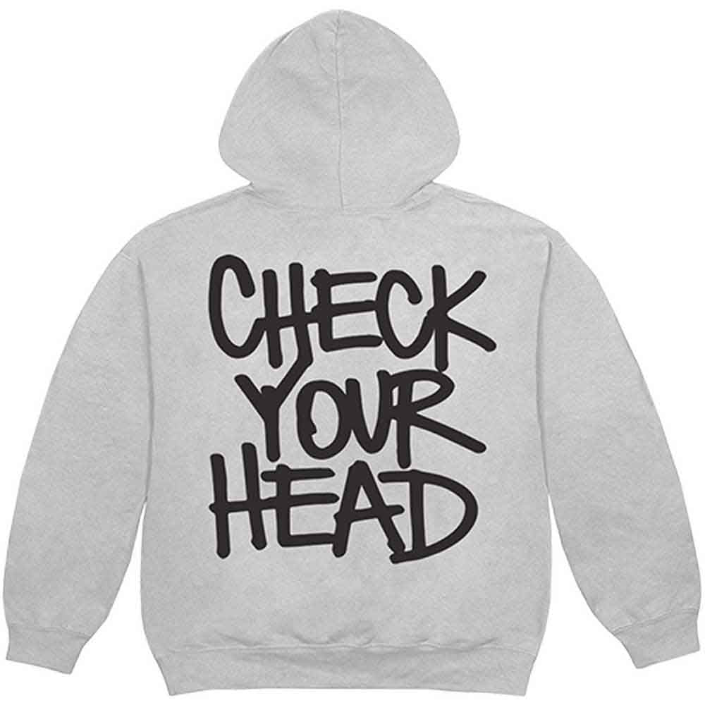 The Beastie Boys Unisex Pullover Hoodie: Check Your Head (Grey) (Back Print)