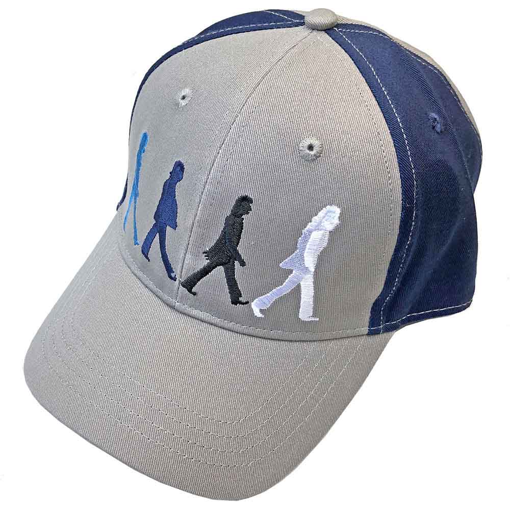 The Beatles Unisex Baseball Cap: Abbey Road Figures (Grey & Navy Blue) (2-Tone)