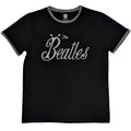 The Beatles Unisex Ringer T-Shirt: Bug Logo (Black)