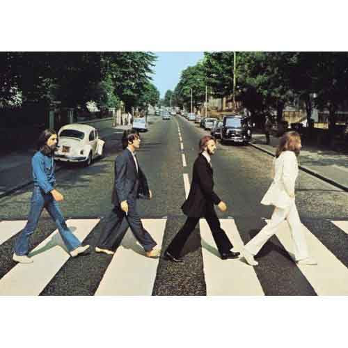 The Beatles Postcard: Abbey Road Crossing Full Bleed Image