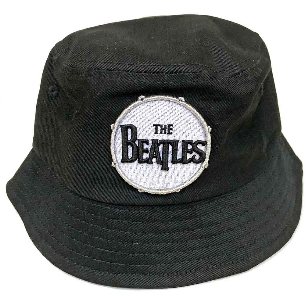 The Beatles Unisex Bucket Hat: Drum Logo (Black)