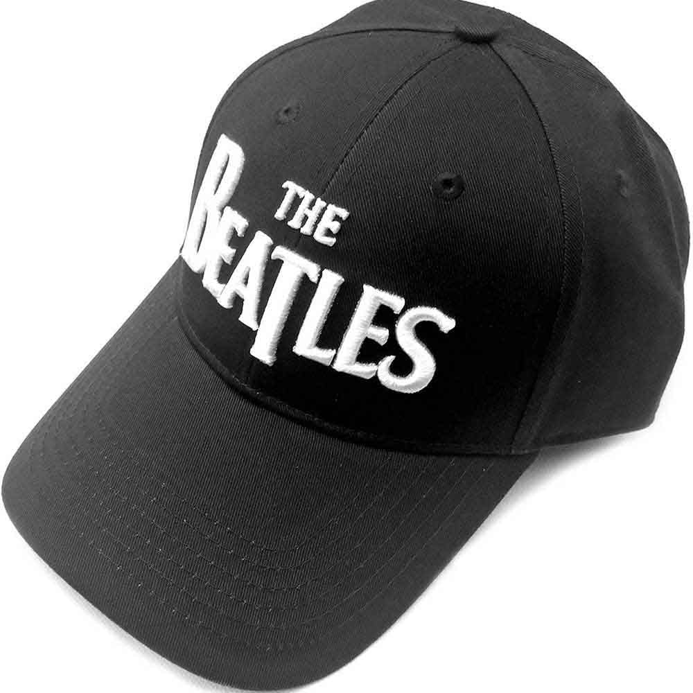 The Beatles Unisex Baseball Cap: White Drop T Logo (Black)