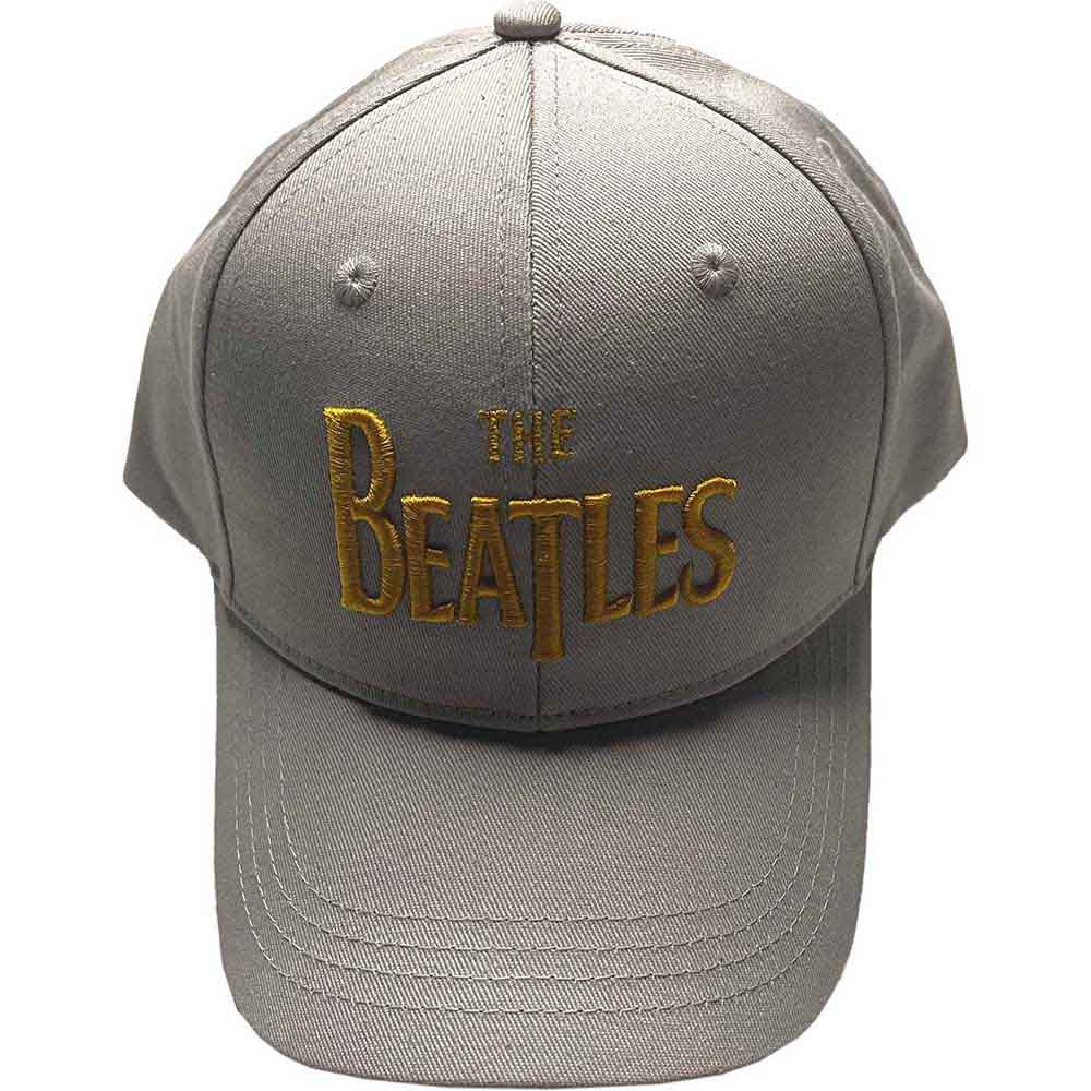The Beatles Unisex Baseball Cap: Gold Drop T Logo (Grey)