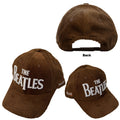 The Beatles Unisex Baseball Cap: Drop T Logo & Apple Corduroy (Brown)