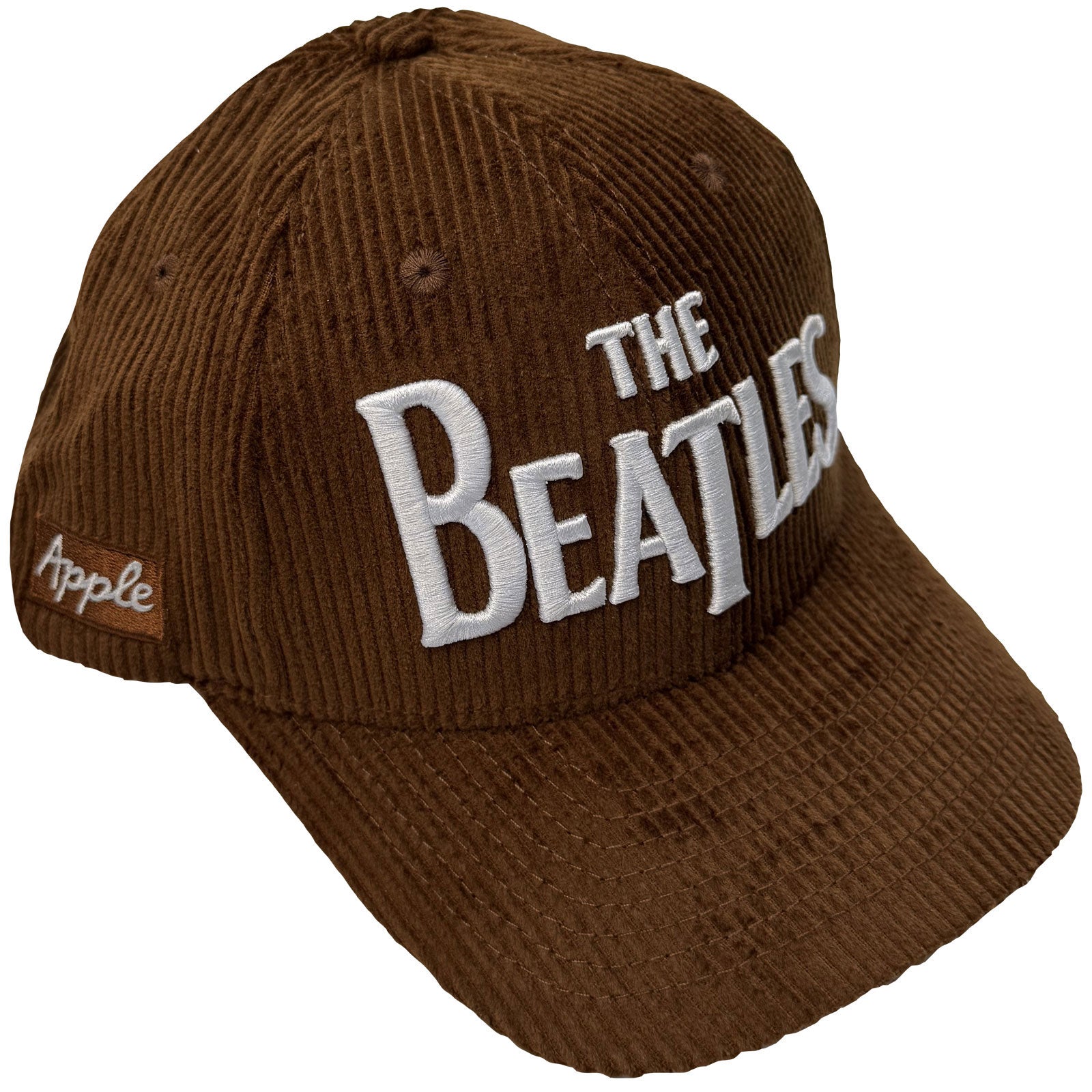 The Beatles Unisex Baseball Cap: Drop T Logo & Apple Corduroy (Brown)