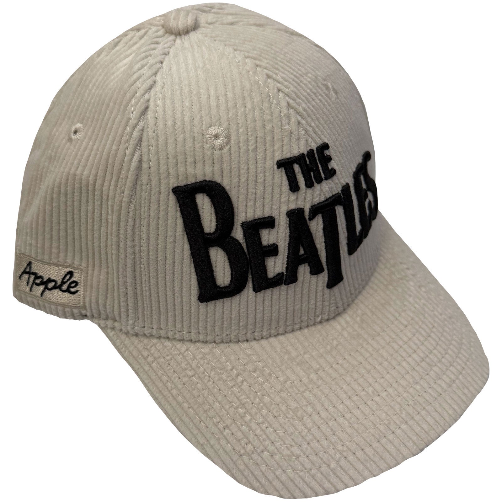 The Beatles Unisex Baseball Cap: Drop T Logo & Apple Corduroy (Natural)