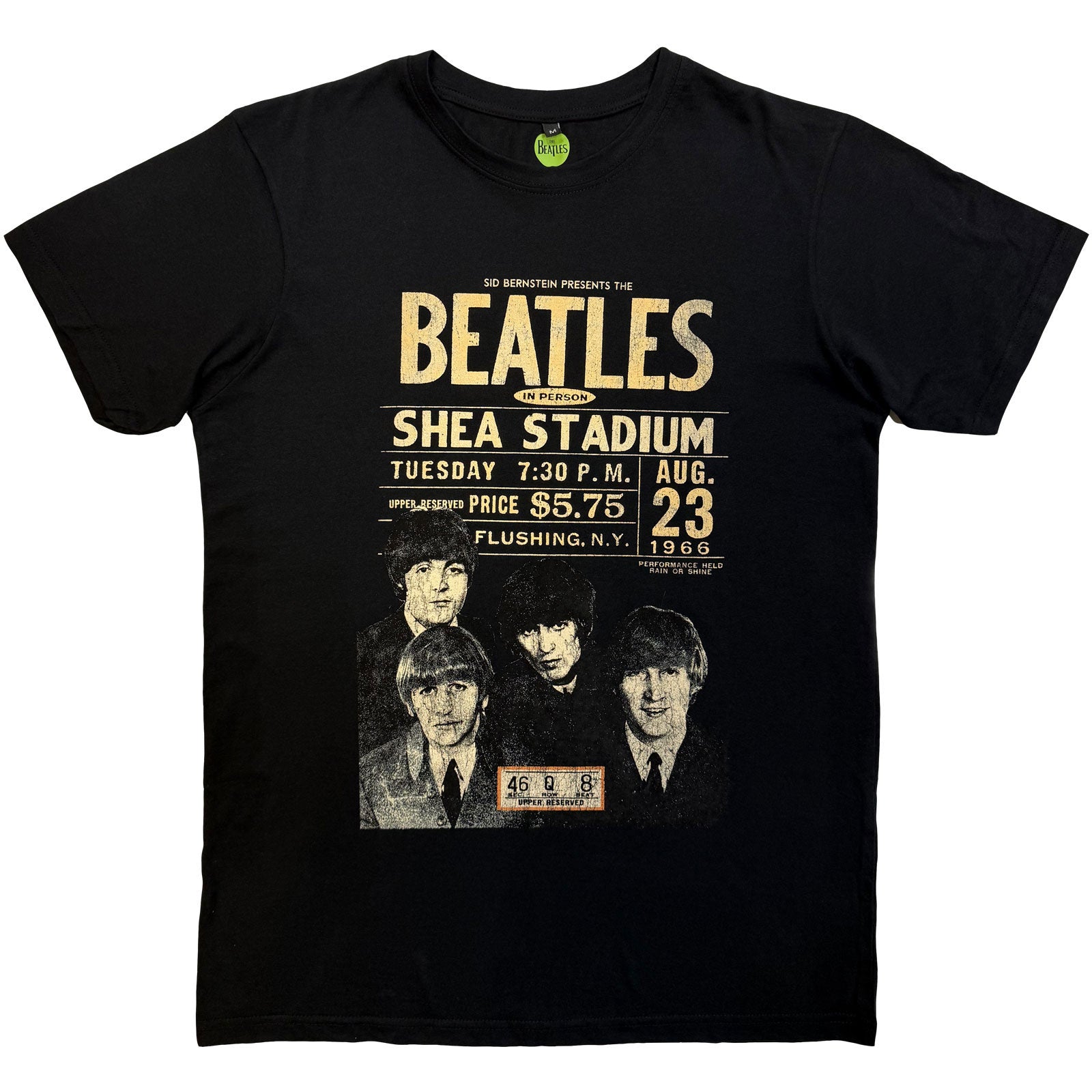 The Beatles Unisex Premium Carbon T-Shirt: Shea '66 (Black)