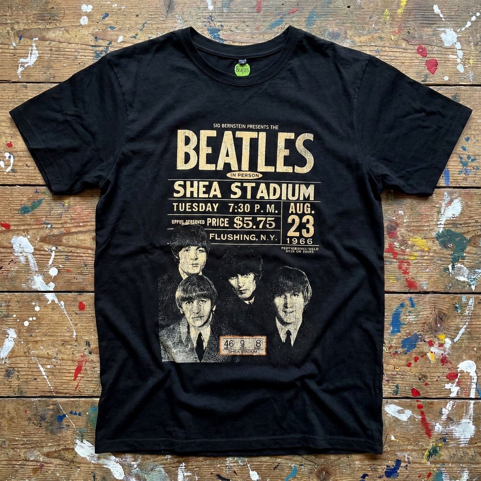 The Beatles Unisex Premium Carbon T-Shirt: Shea '66 (Black)