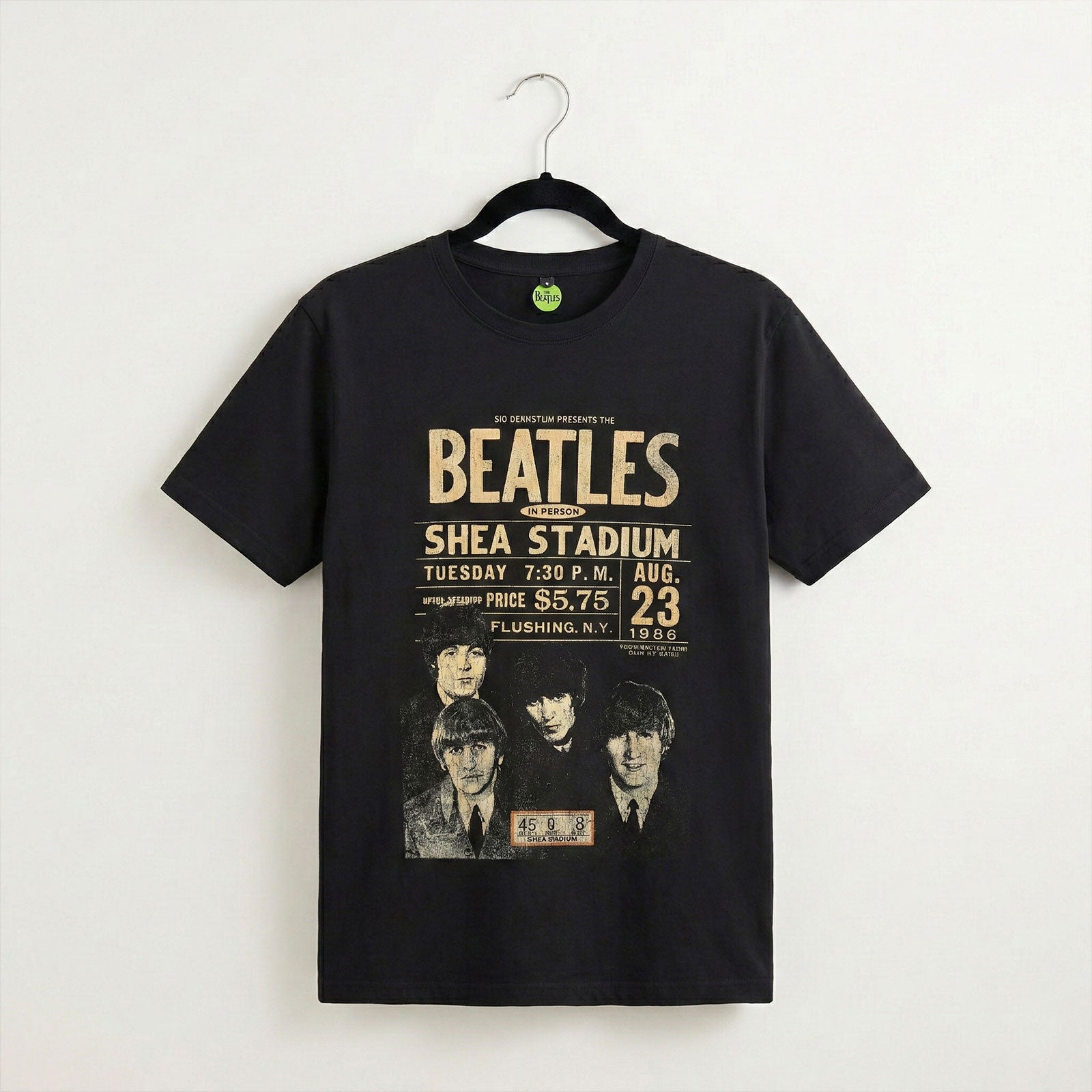 The Beatles Unisex Premium Carbon T-Shirt: Shea '66 (Black)