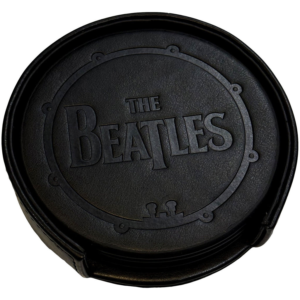 The Beatles 4-Piece Coaster Set: Drum Logo (Premium)