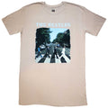 The Beatles Ladies T-Shirt Dress: Abbey Road & Logo (Sand)