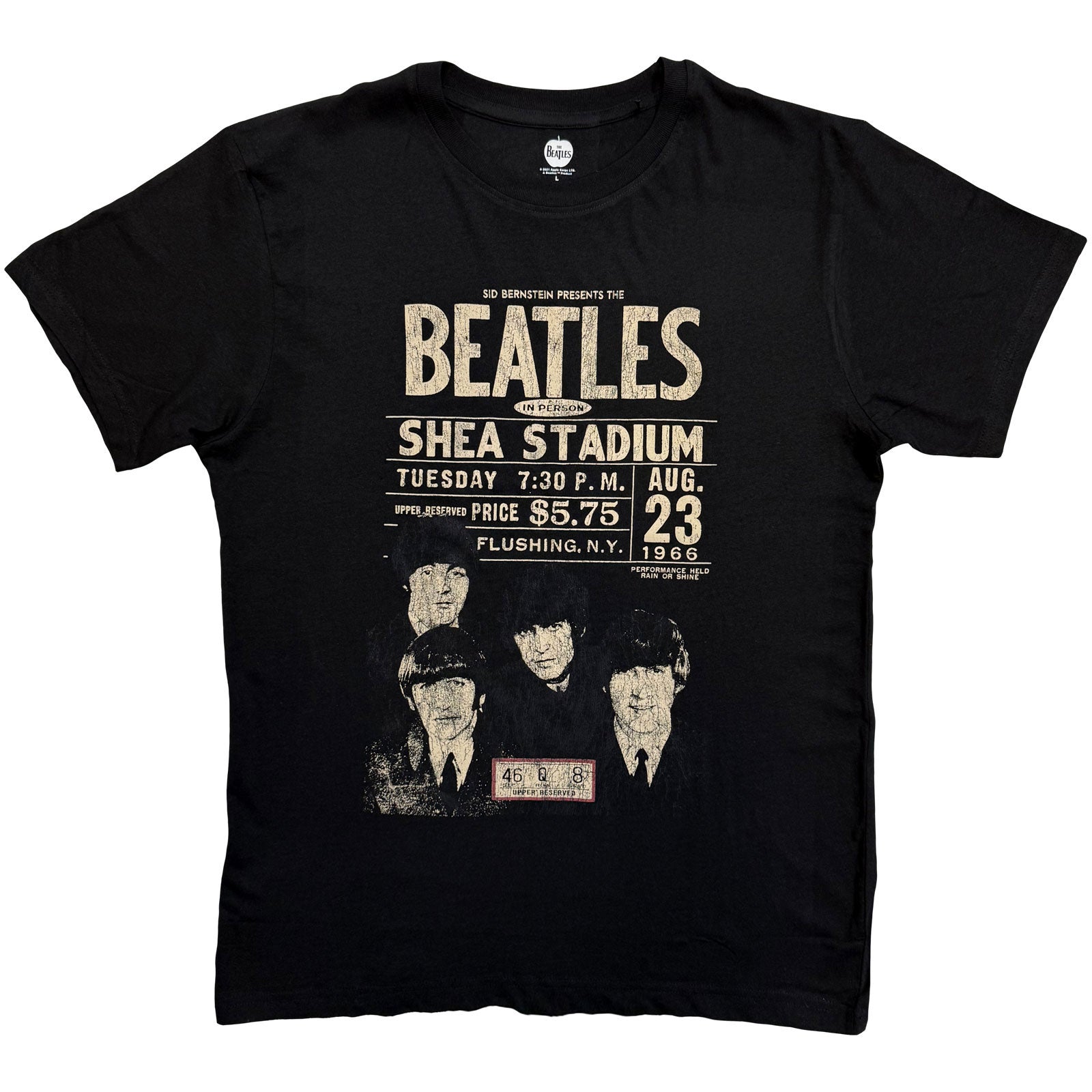 The Beatles Unisex T-Shirt: Shea '66 (Black)