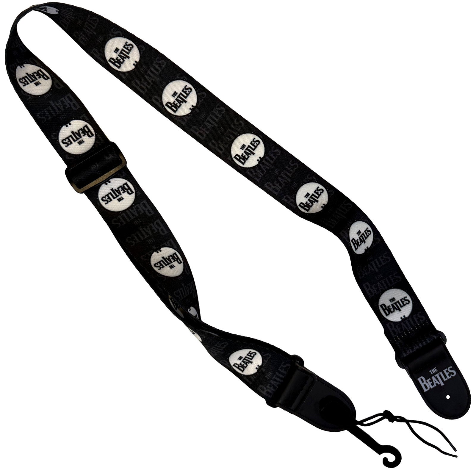 The Beatles Guitar Strap (Poly): Drop T Drum (Black)