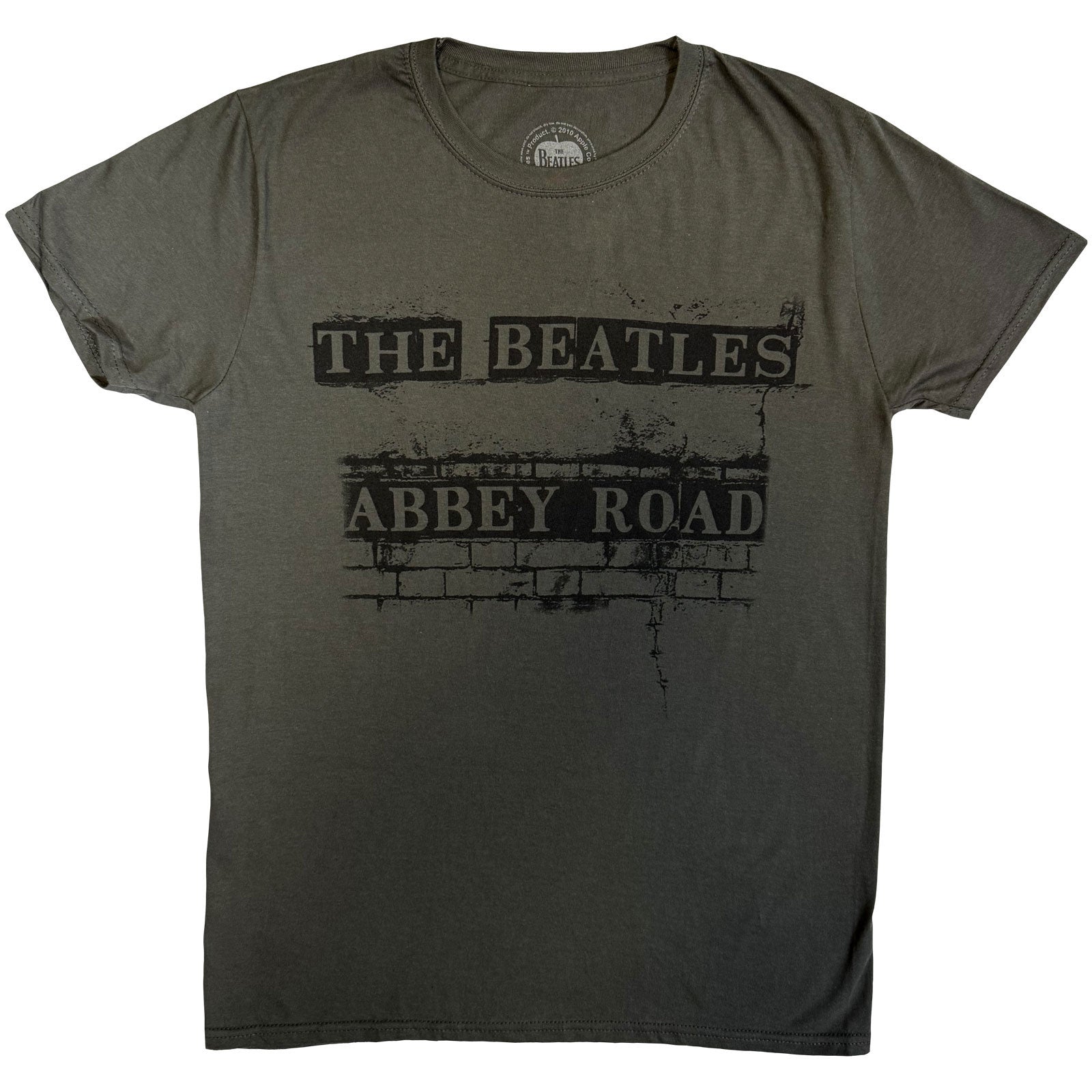The Beatles Unisex T-Shirt: Abbey Road Sign (Grey)