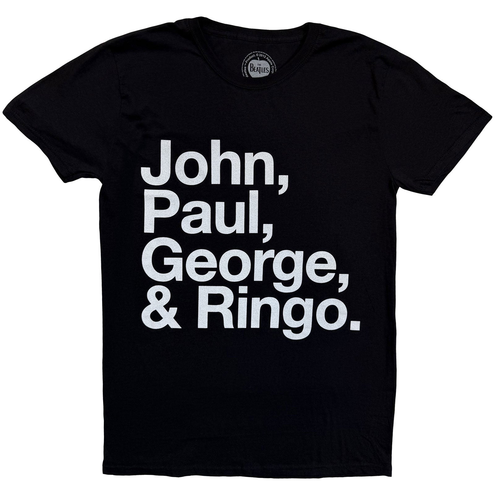 The Beatles Unisex T-Shirt: John, Paul, George & Ringo (Black)