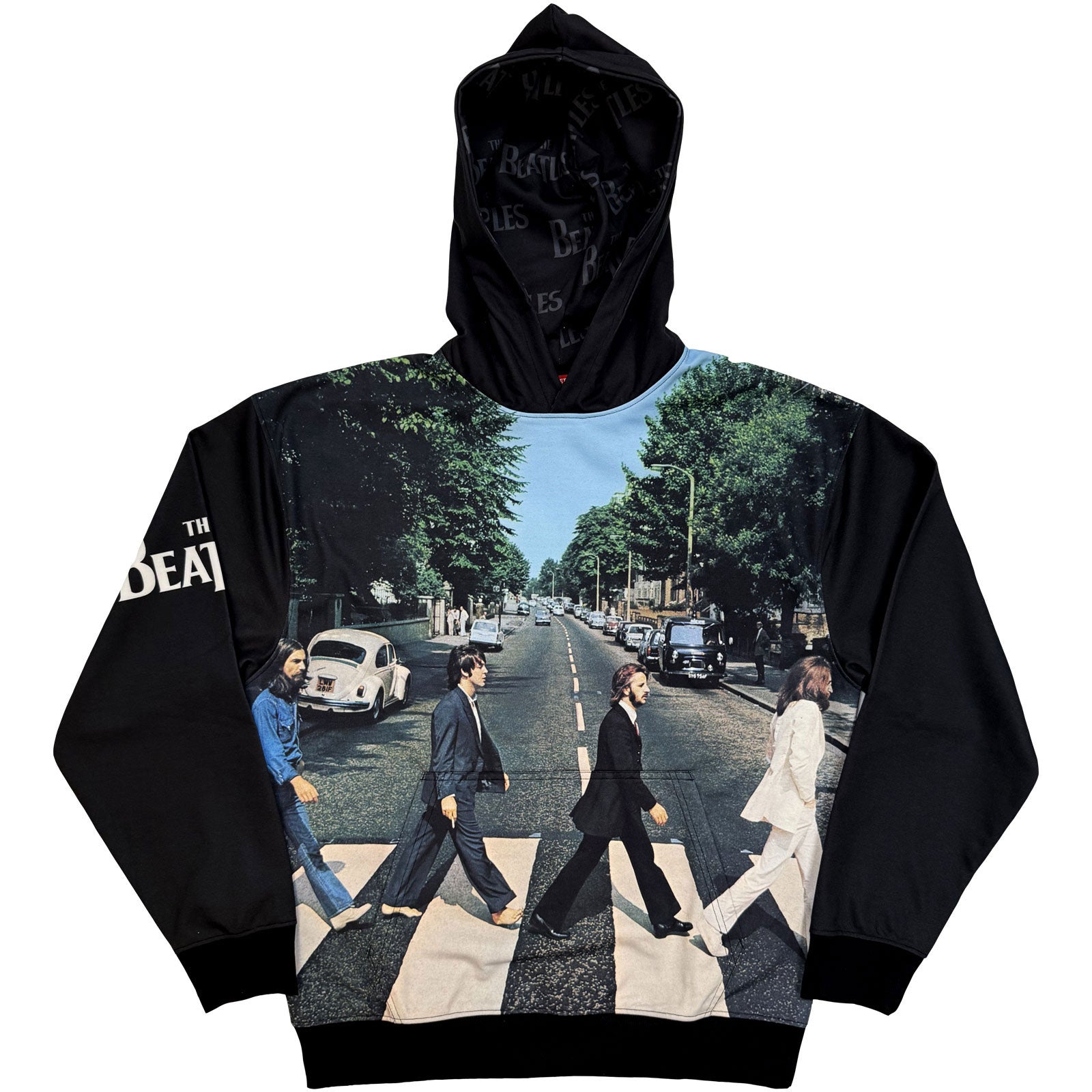 The Beatles Unisex Pullover Hoodie: Abbey Road (Black) (All Over Print)