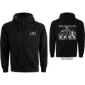 The Beatles Unisex Zipped Hoodie: Abbey Road (Black) (Back Print)