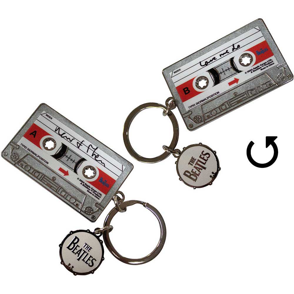 The Beatles Keychain: Now & Then Casette (Double Sided)