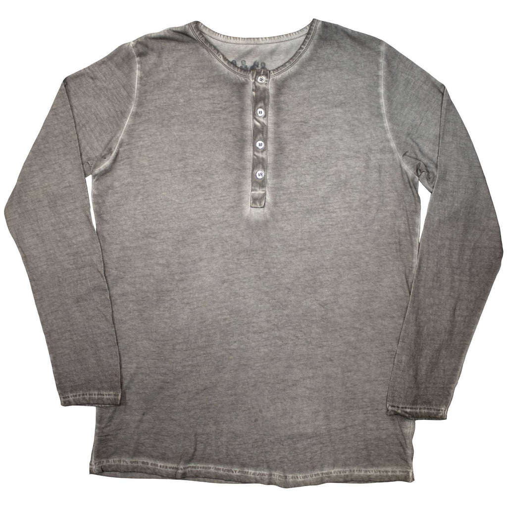 The Beatles Unisex Long Sleeve T-Shirt: Abbey Road Back Print Stone Wash (Silver Grey) (Back Print)