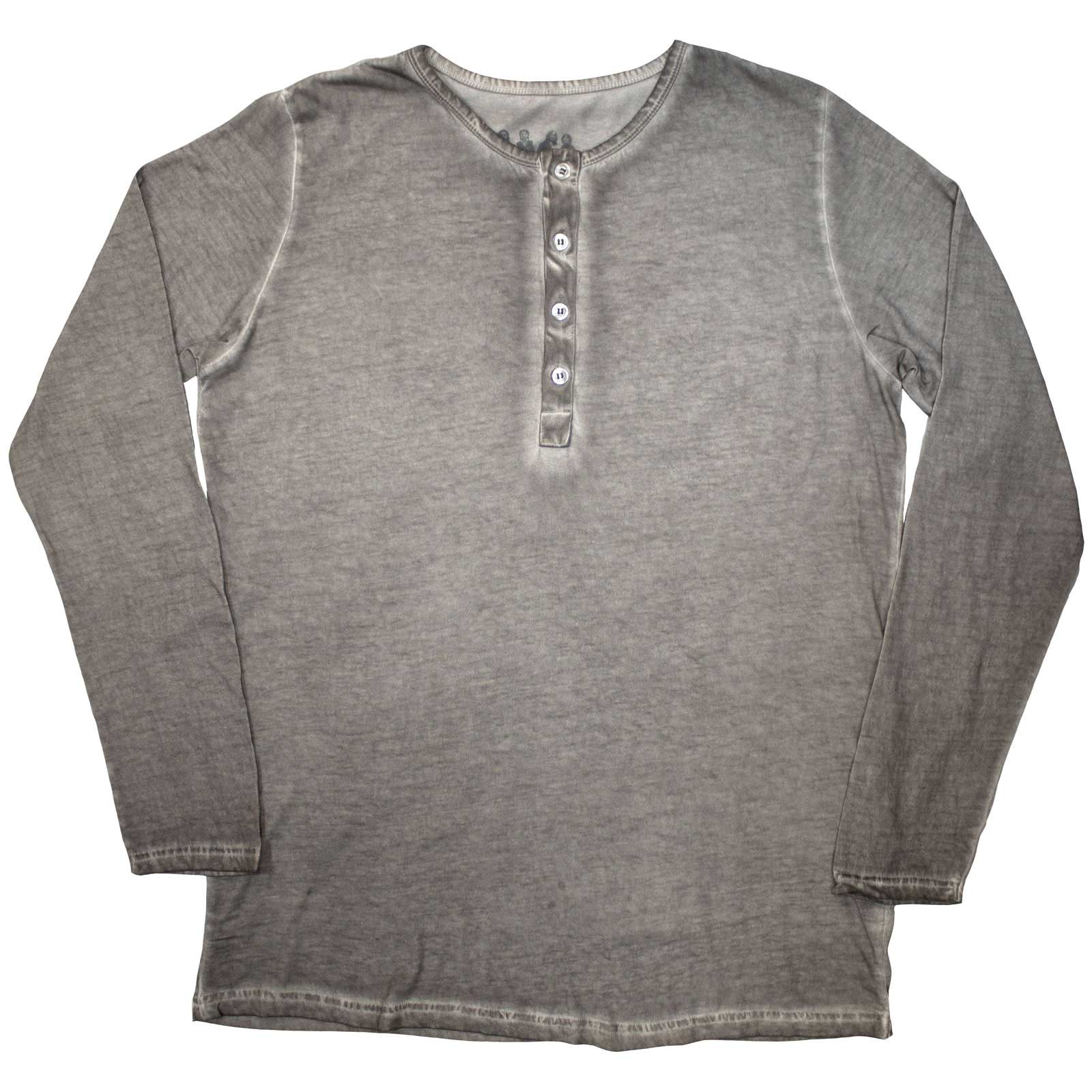 The Beatles Unisex Long Sleeve T-Shirt: Abbey Road Back Print Stone Wash (Silver Grey) (Back Print)