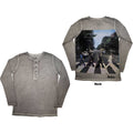 The Beatles Unisex Long Sleeve T-Shirt: Abbey Road Back Print Stone Wash (Silver Grey) (Back Print)