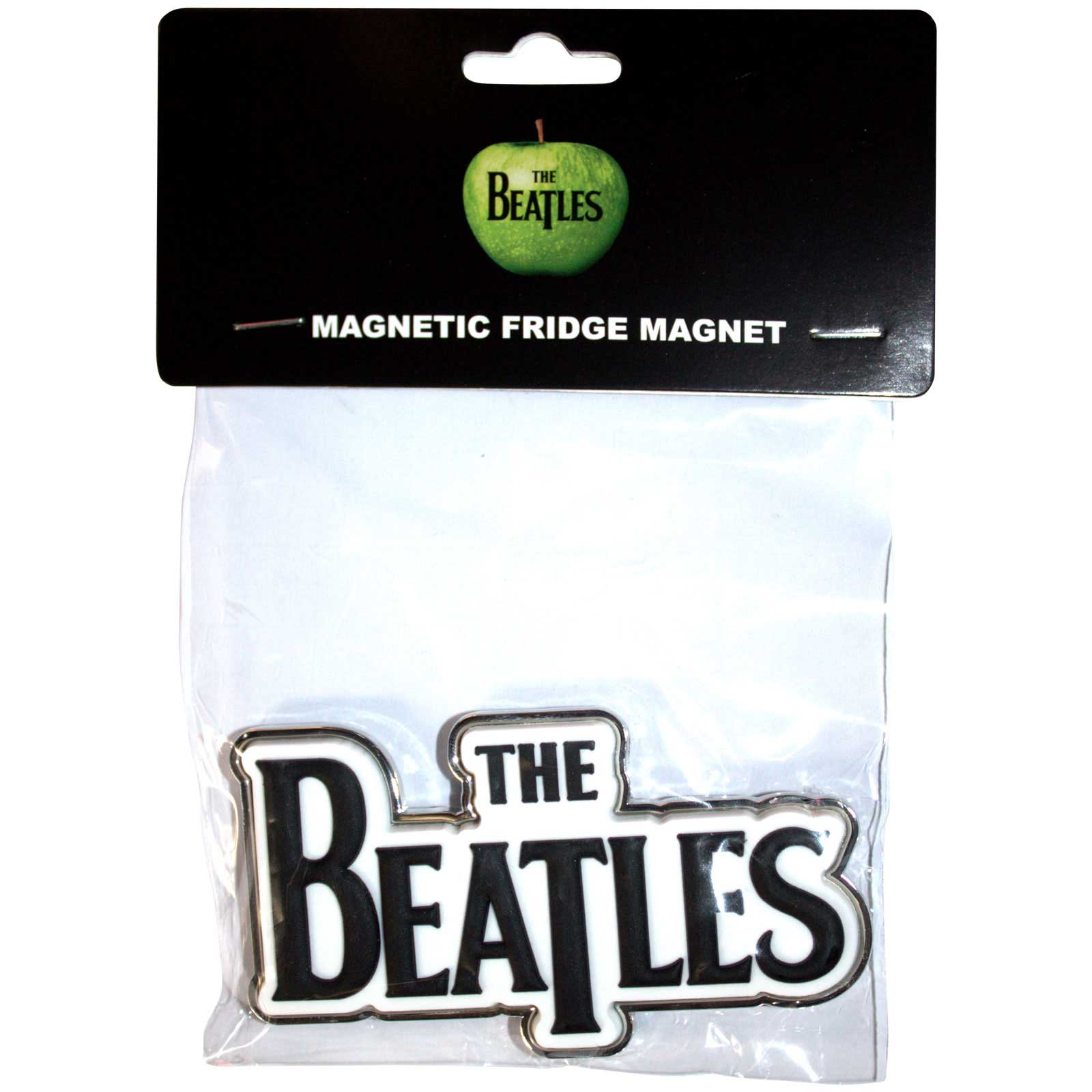 The Beatles Fridge Magnet: Black Drop T Logo
