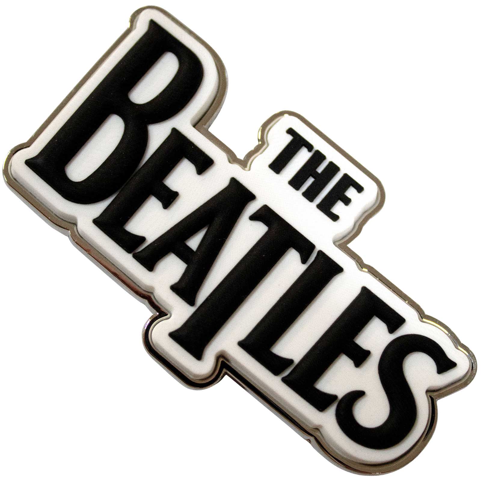 The Beatles Fridge Magnet: Black Drop T Logo