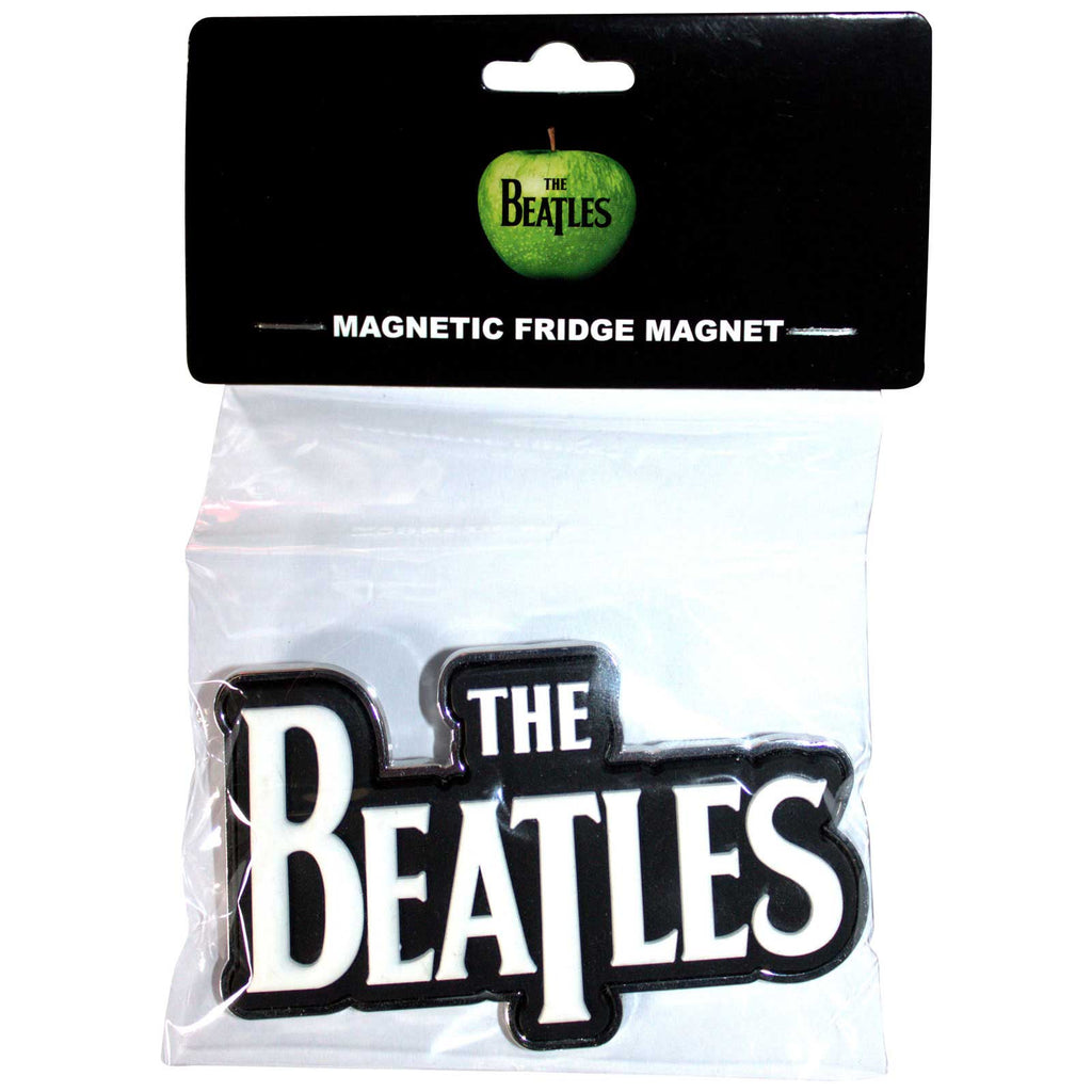 The Beatles Fridge Magnet: White Drop T Logo