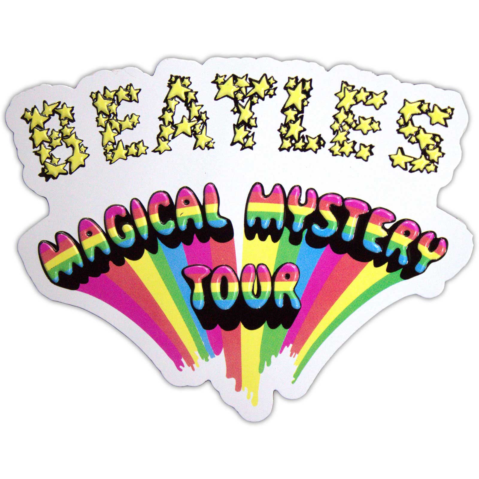 The Beatles Fridge Magnet: Magical Mystery Tour Logo Embossed
