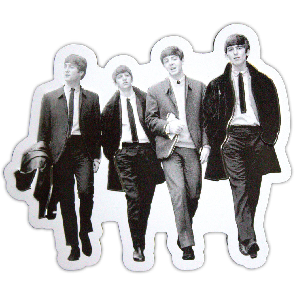 The Beatles Fridge Magnet: Walking In London Embossed