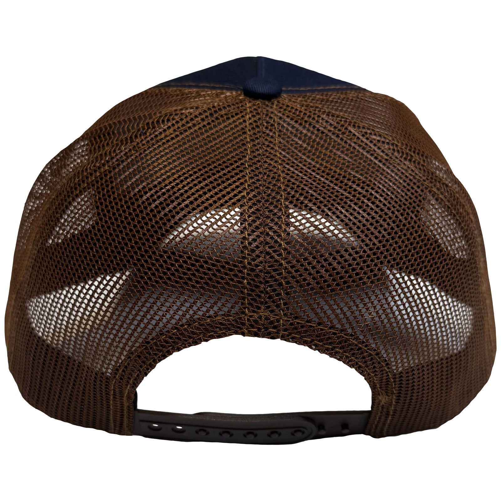 The Beatles Unisex Mesh Back Cap: Drop T Logo & Apple (Navy Blue & Brown)