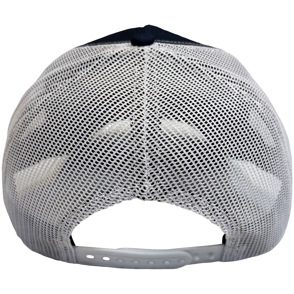 The Beatles Unisex Mesh Back Cap: Drop T Logo & Apple (Navy Blue & White)