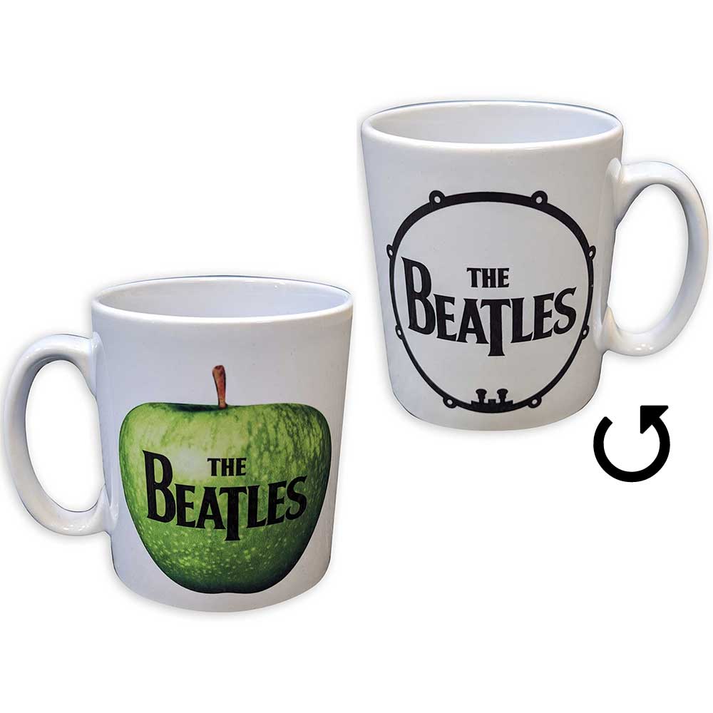 The Beatles Unboxed Mug: Drum & Apple (White)