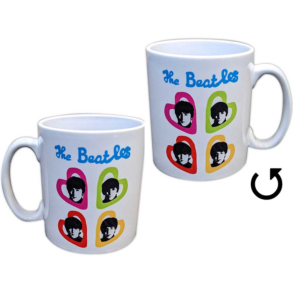 The Beatles Unboxed Mug: A Hard Day's Night Headshot Hearts (White)