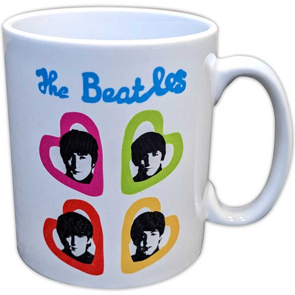The Beatles Unboxed Mug: A Hard Day's Night Headshot Hearts (White)