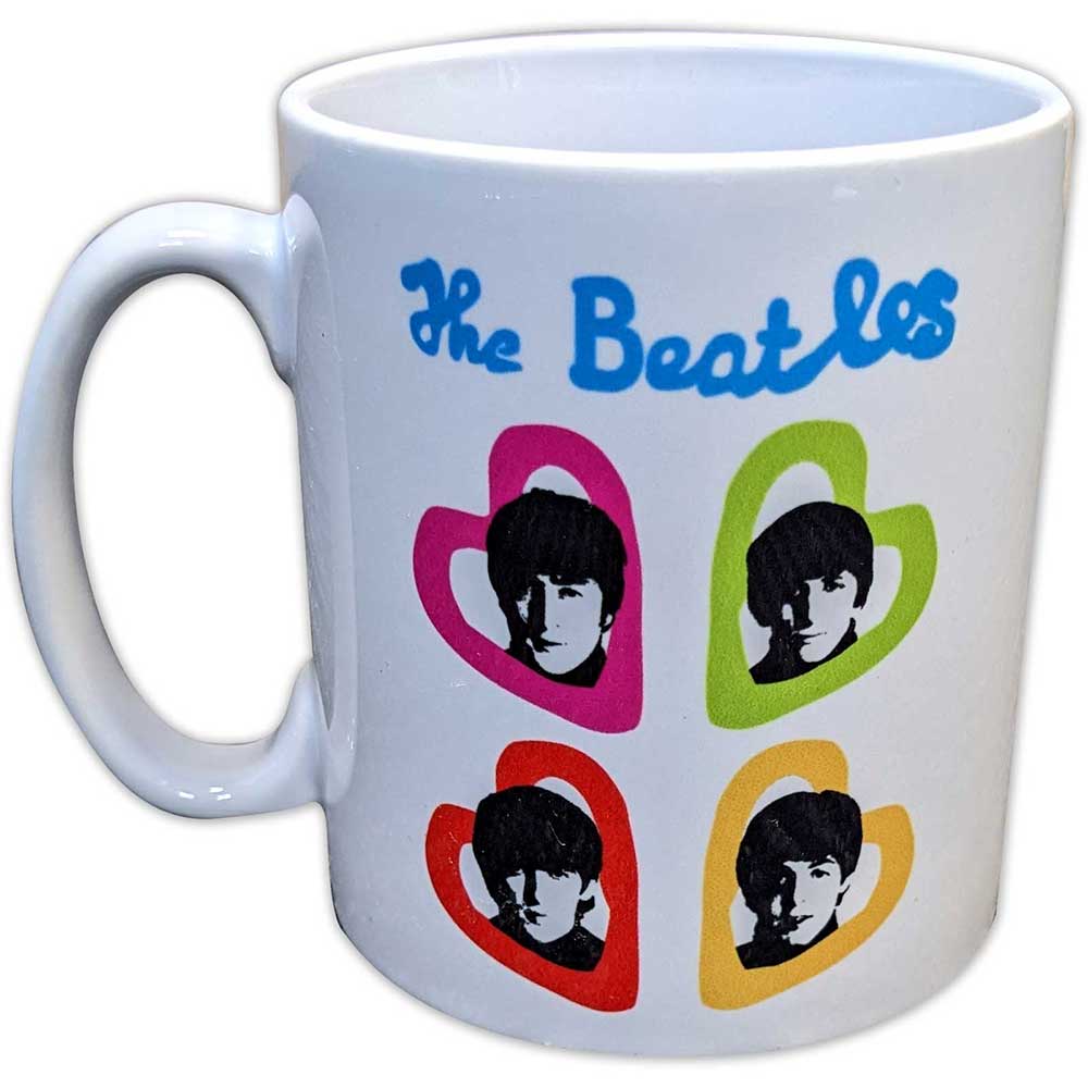 The Beatles Unboxed Mug: A Hard Day's Night Headshot Hearts (White)