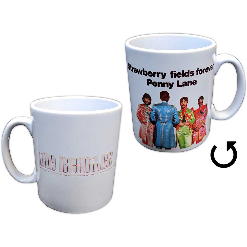 The Beatles Unboxed Mug: Strawberry Fields/Penny Lane Pepper Band (White)