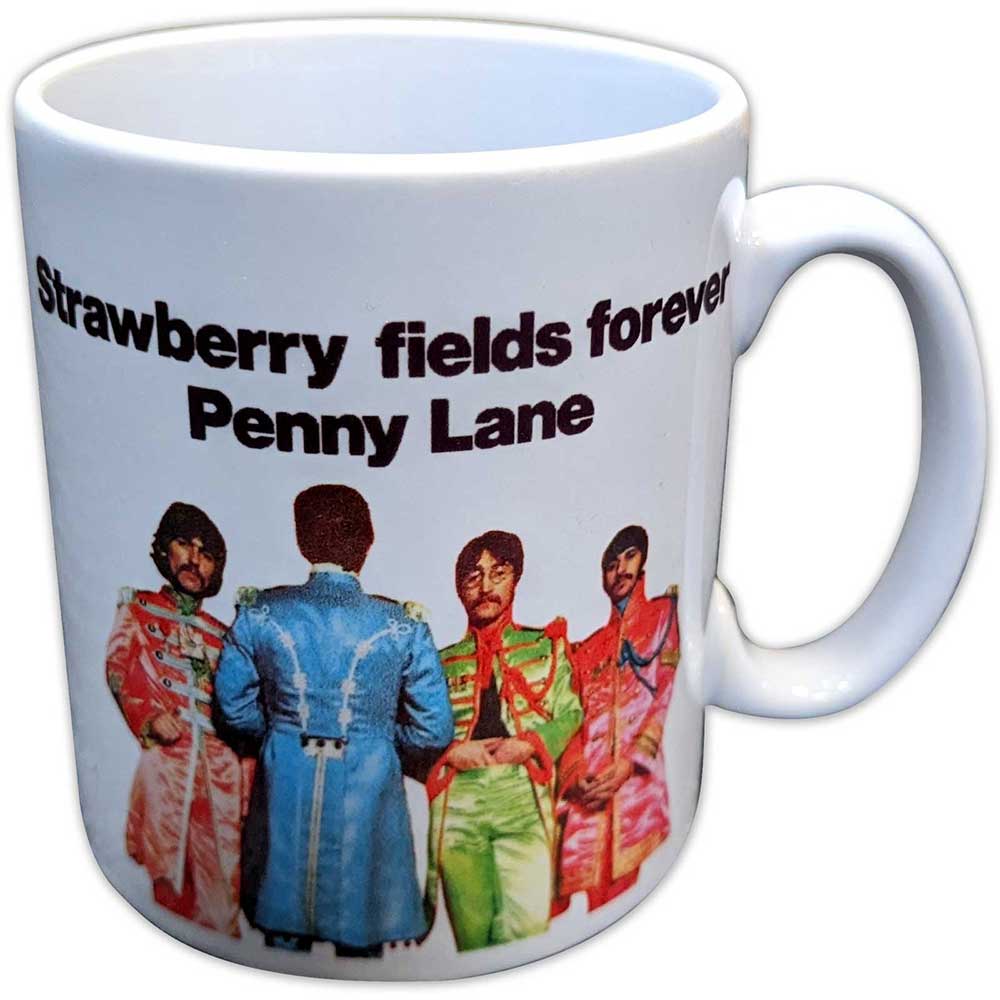 The Beatles Unboxed Mug: Strawberry Fields/Penny Lane Pepper Band (White)
