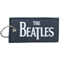 The Beatles Patch Keychain: Drop T Logo (Black) (Double Sided)
