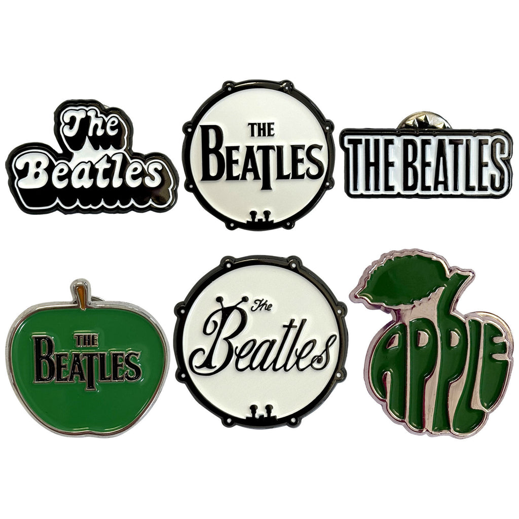 The Beatles Pin Badge Set: Logos