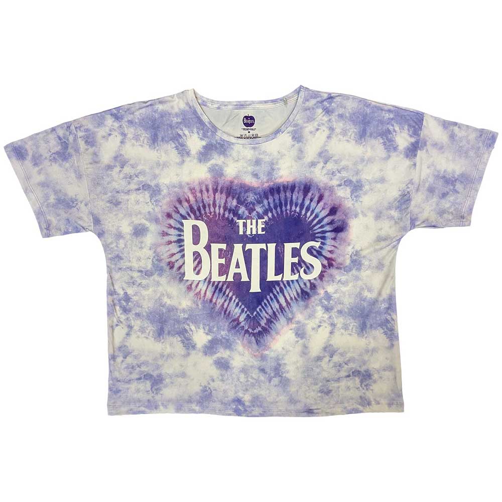 The Beatles Ladies Pyjamas: Heart & Drop T Logo (White)