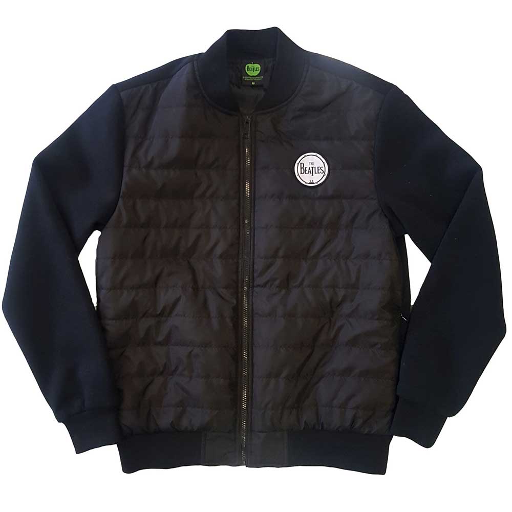 The Beatles Unisex Quilted Jacket: Drum Logo (Black)