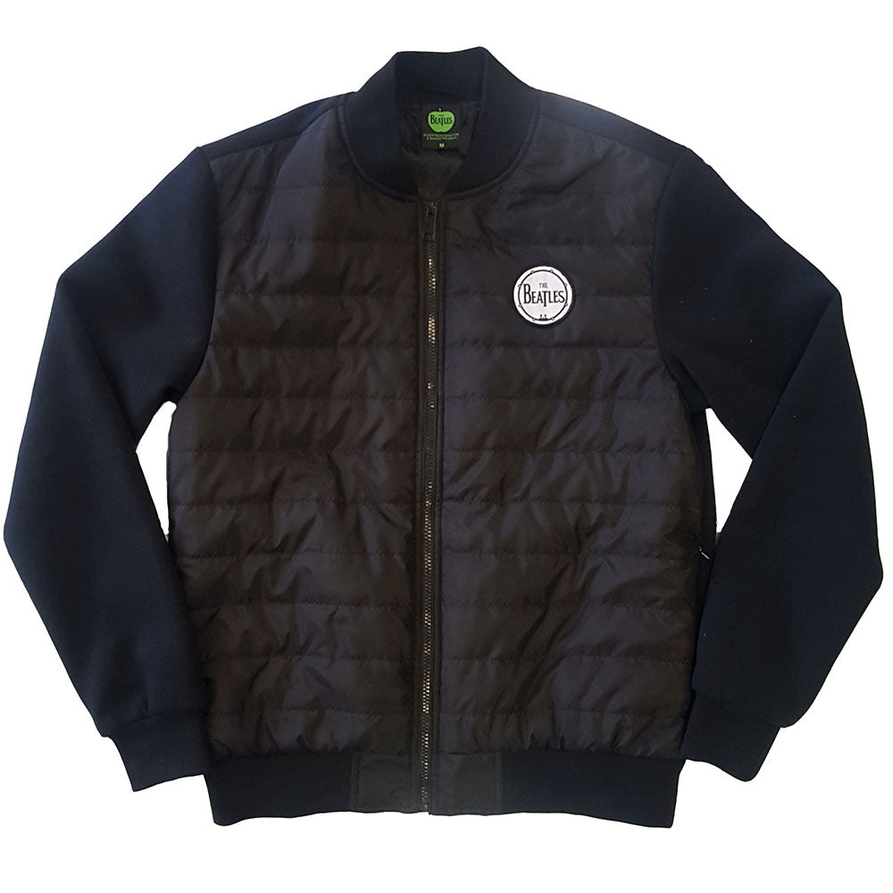 The Beatles Unisex Quilted Jacket: Drum Logo (Black)