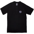 The Beatles Unisex Raglan T-Shirt: Mini Drum Logo (Black) (3 Button Collar)