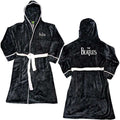 The Beatles Unisex Bathrobe: Drop T Logo (Black) (Back Print)