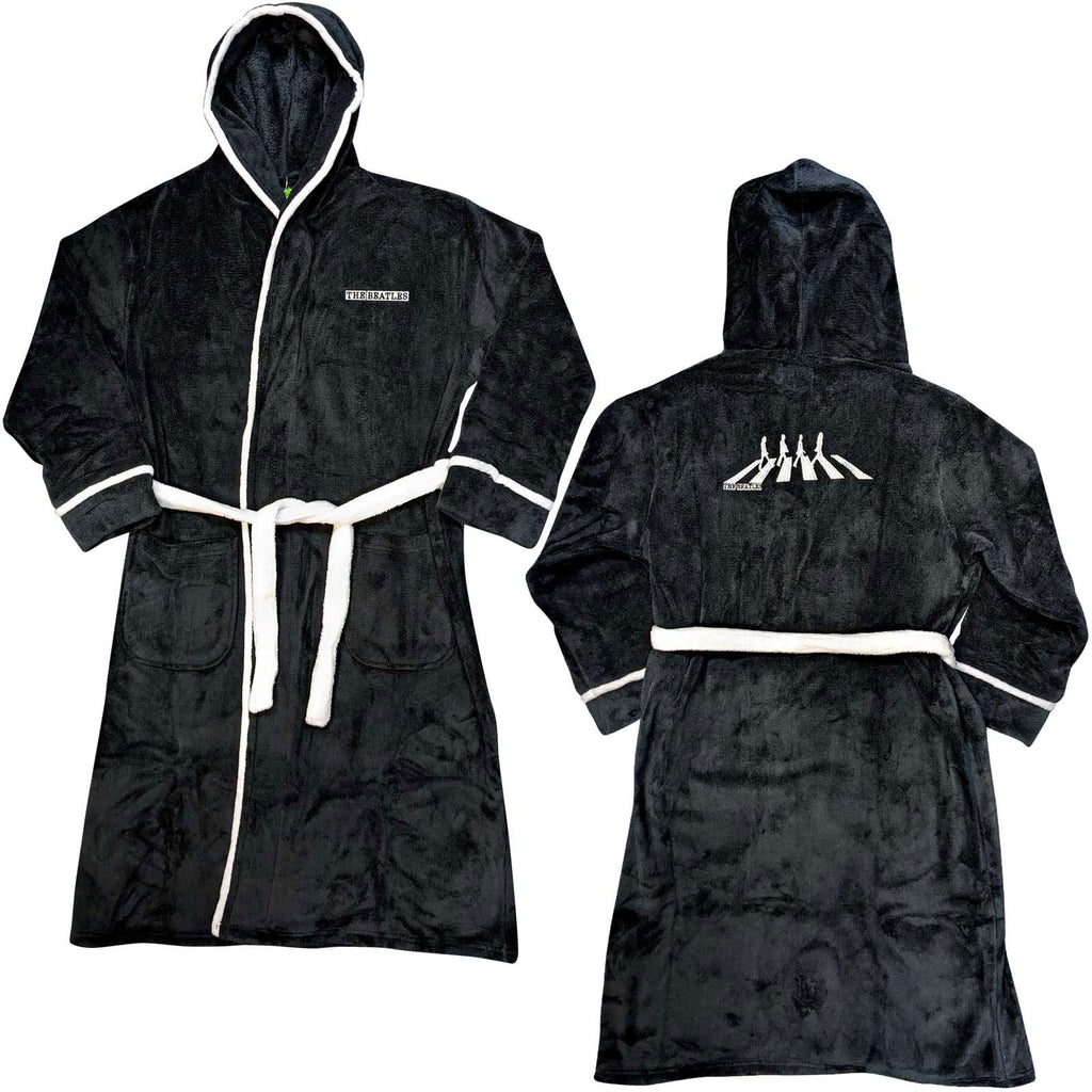 The Beatles Unisex Bathrobe: Abbey Road (Black & White) (Back Print)