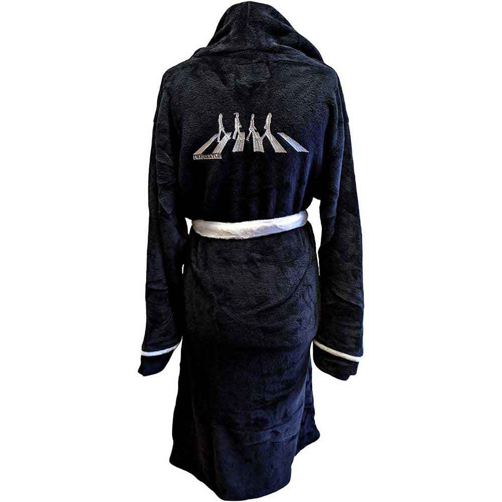 The Beatles Unisex Bathrobe: Abbey Road (Black & White) (Back Print)