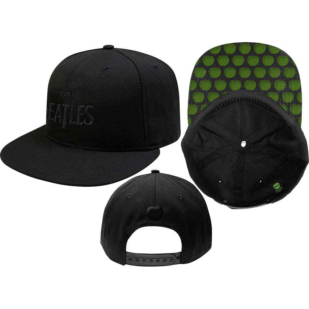 The Beatles Unisex Snapback Cap: Drop T Logo (Black)